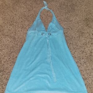 Ralph Lauren Light Blue Halter Swim Cover-Up
